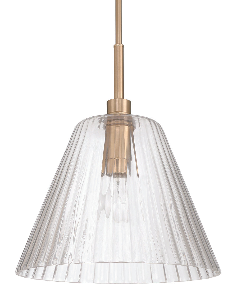 Pleated 1-Light Lighting Premium Bronze