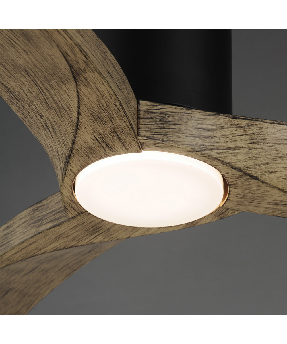 Drifter 52 inch Outdoor Hugger Fan w LED Black / Driftwood