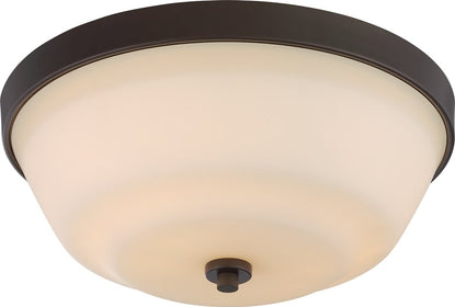 14"W Willow 2-Light Close-to-Ceiling Forest Bronze