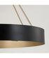 Weller 4-Light Chandelier Matte Brass and Black