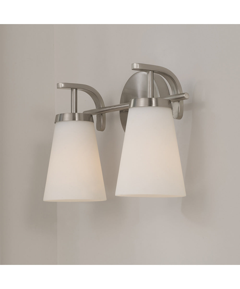 Drake 2-Light Vanity Brushed Nickel