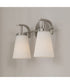 Drake 2-Light Vanity Brushed Nickel