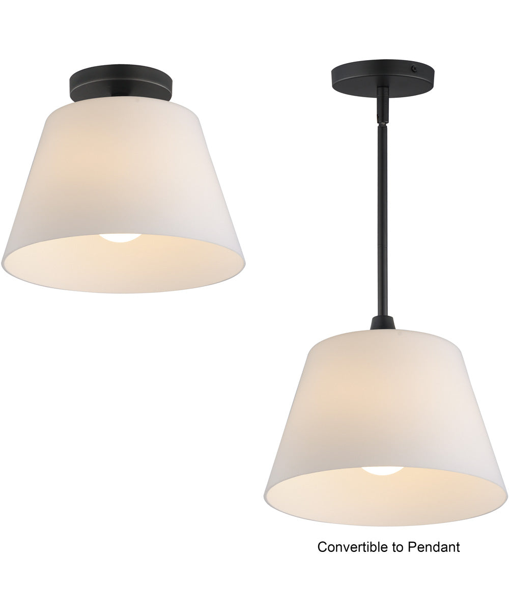 Hudson 1-Light Semi-Flush Mount/Pendant Black