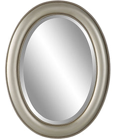 22x30" Wall Mirror Metallic Silver with Subtle Brown Antiquing