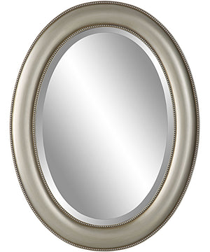 22x30" Wall Mirror Metallic Silver with Subtle Brown Antiquing