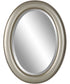 22x30" Wall Mirror Metallic Silver with Subtle Brown Antiquing