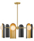 Zuri 6-Light Medium Single Tier in Lacquered Brass
