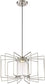20"W Wired 1-Light Pendant Brushed Nickel