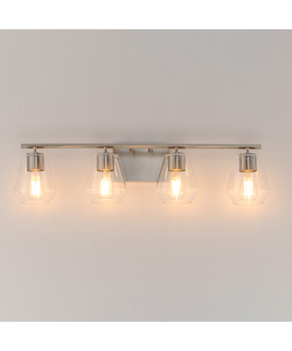 Geode 4-Light Bath Vanity Satin Nickel