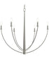 Jheni 6-Light Large Chandelier Brushed Nickel