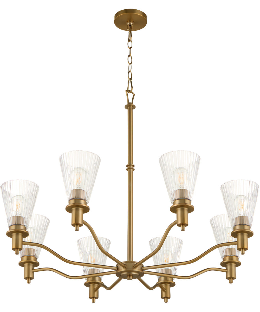 Lawton 8-light Chandelier Brushed Brass