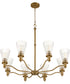 Lawton 8-light Chandelier Brushed Brass