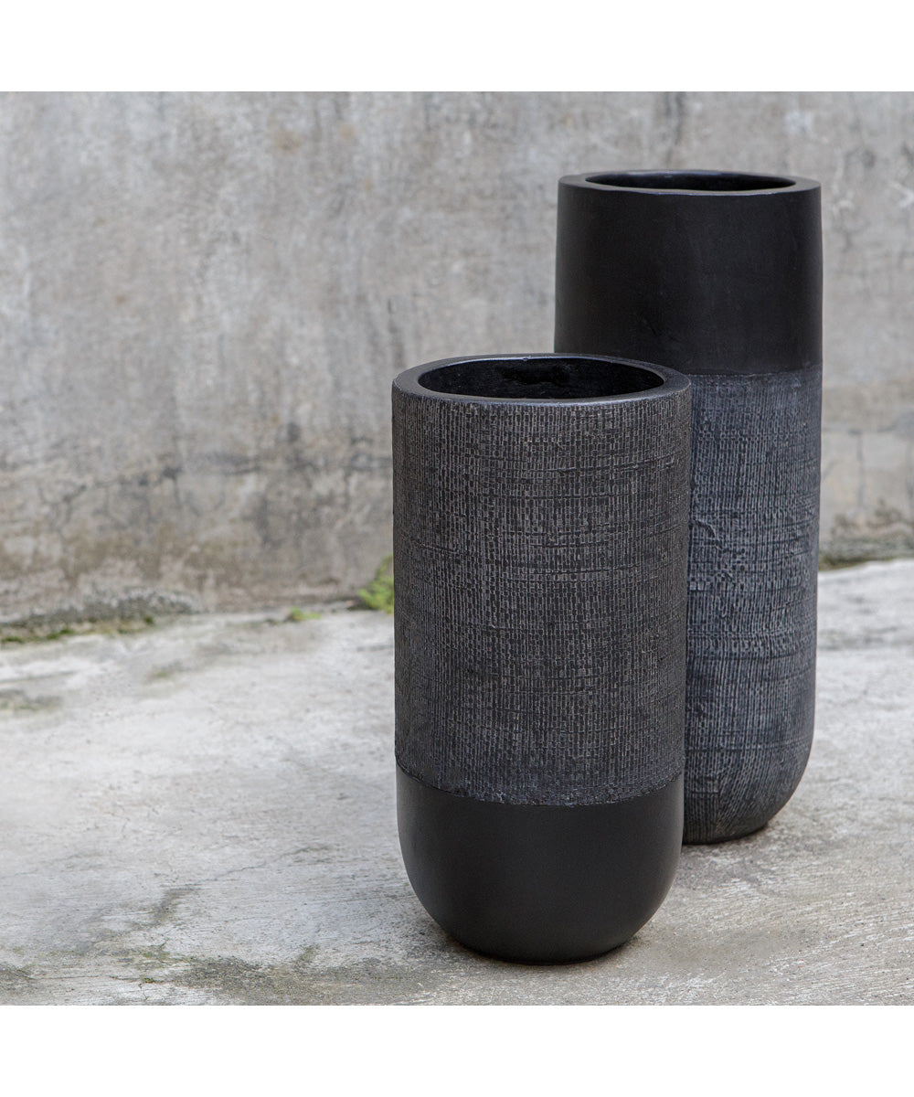 Woven Shadow Vases, Set of 2