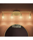 Reines 4-Light Bath Vanity with Clear Glass Shades Brushed Gold