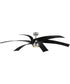 Insigna 72-in 6-Blade Contemporary Ceiling Fan with Matte Black Blades Brushed Nickel