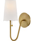 Bliss 1-Light Medium Single Light Sconce in Lacquered Brass