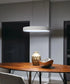 24"w Fornello 1-Light Modern Ring LED Chandelier Pendant Light Textured White Finish