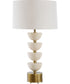 Hemisphere Travertine Table Lamp