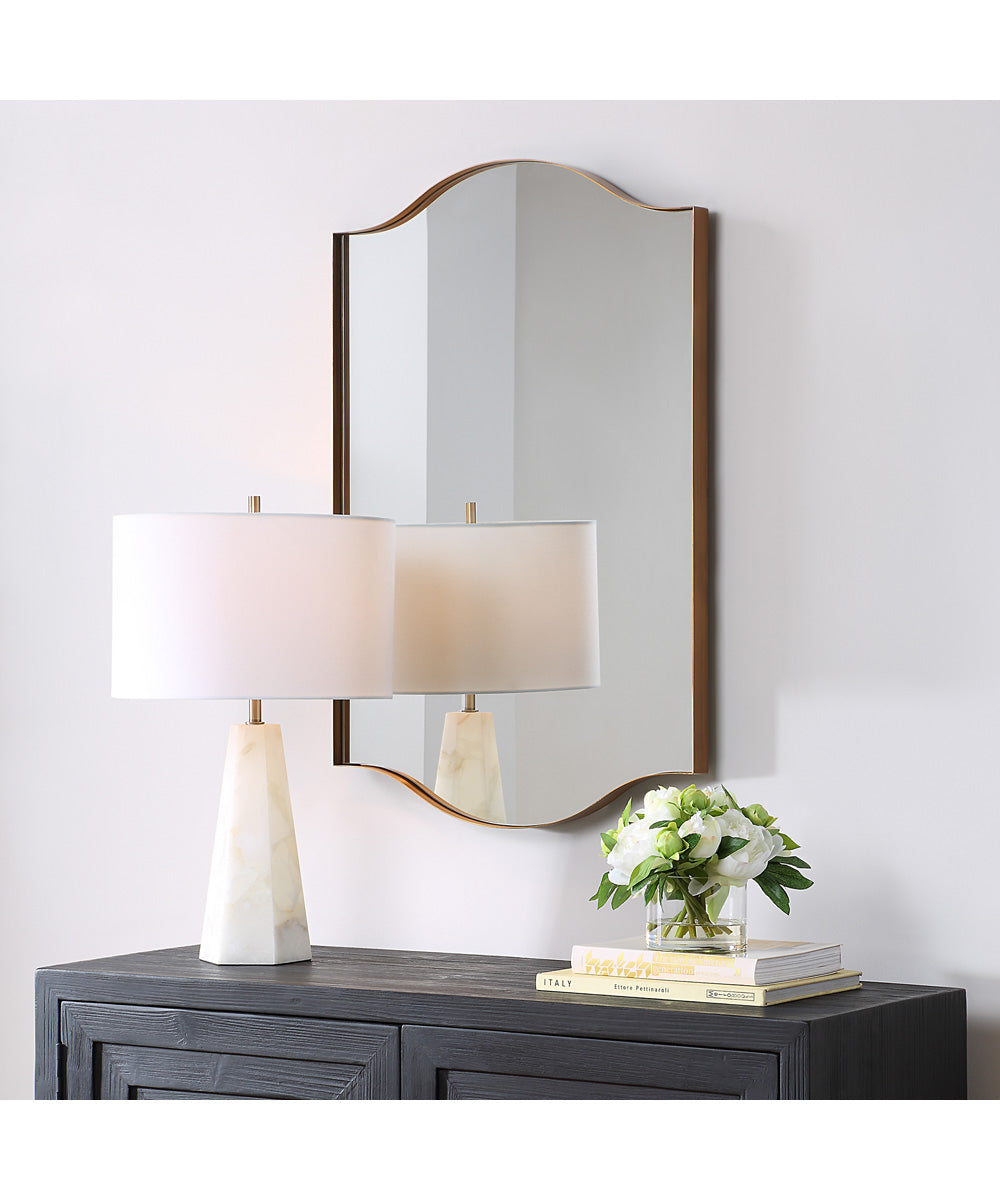 22x34" Wall Mirror in Brushed Gold Paint