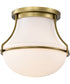 Valdora 1-Light Close-to-Ceiling Natural Brass