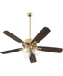 52" Ovation 3-light Ceiling Fan Aged Brass