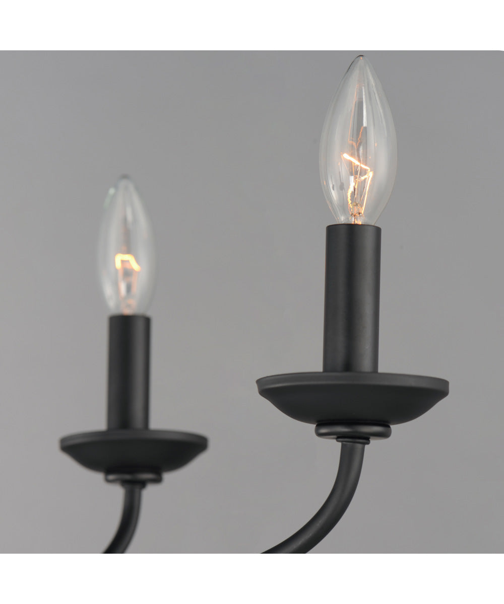 Logan 3-Light Candle Chandelier Black