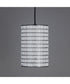 Shaka 1-Light Mini Pendant Black / White