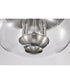 Boliver 3-Light Close-to-Ceiling Brushed Nickel