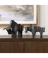 Regal Bull Bronze Sculptures Set of 2