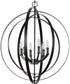 Equinox 6-Light New Traditional Sphere Pendant Light Matte Black
