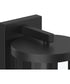 Kagen Extra Large Outdoor Wall Light with Clear Glass Panels Matte Black