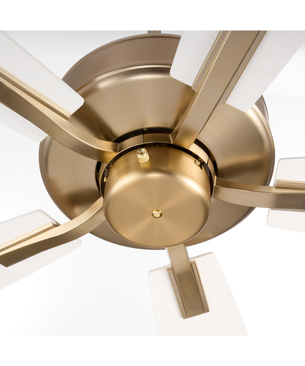 Ovation Ceiling Fan Aged Brass|Studio White