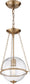 11"W Odyssey 1-Light Pendant Vintage Brass / Clear