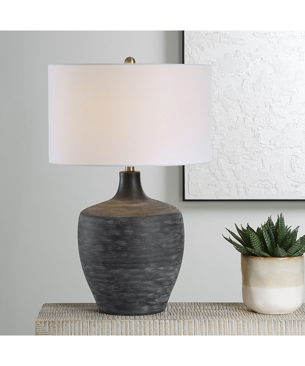 Graphite Ribbed Table Lamp