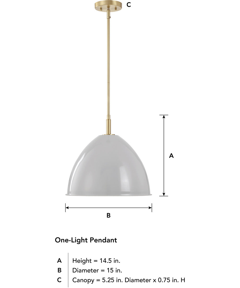 Biba 1 Light Pendant Brushed Gold