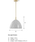 Biba 1 Light Pendant Brushed Gold