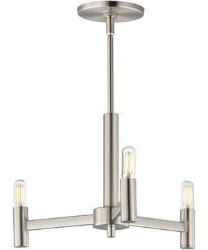Emana 3-Light Chandelier Satin Nickel