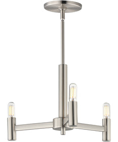 Emana 3-Light Chandelier Satin Nickel