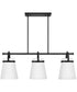Tori 1-Light Large Three Light Linear Chandelier in Black