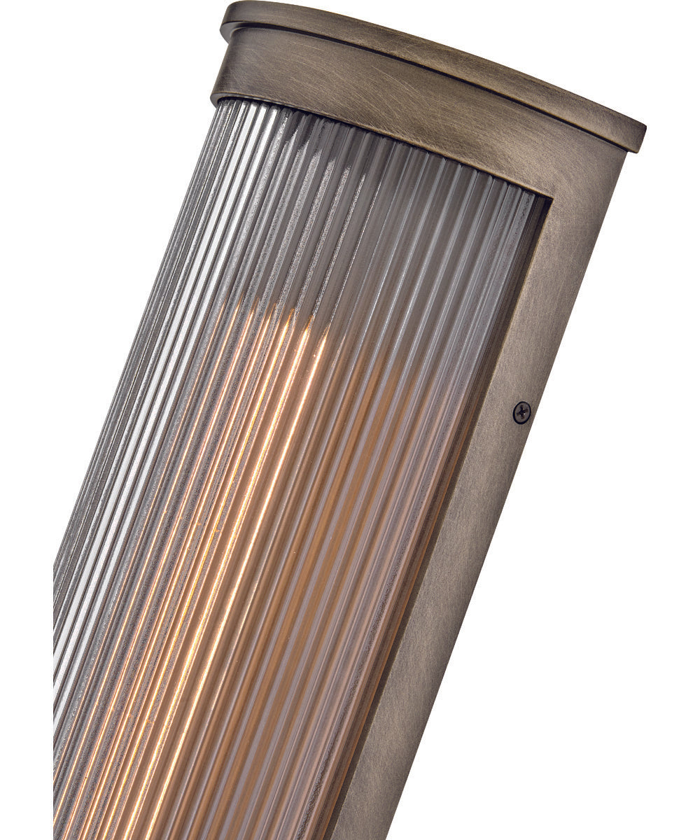 Bluffton 1-Light Medium Wall Mount Lantern in Burnished Bronze