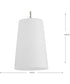 Clarion 1-Light Etched White Pendant P500430 Brushed Nickel