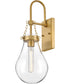 Eloise 1-Light Large Single Light Sconce in Lacquered Brass