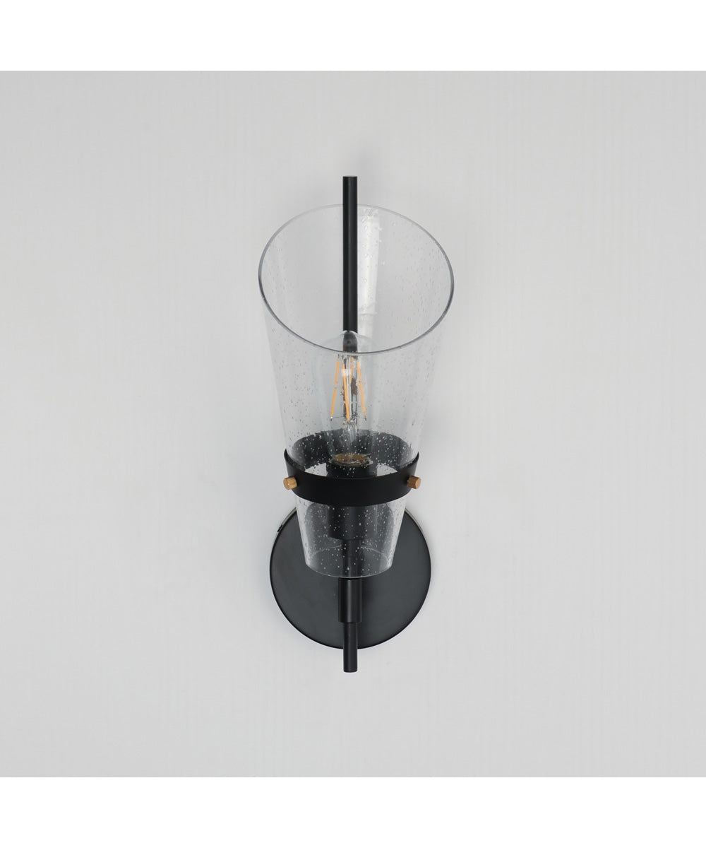 Finch 1-Light Wall Sconce Dark Bronze/Antique Brass