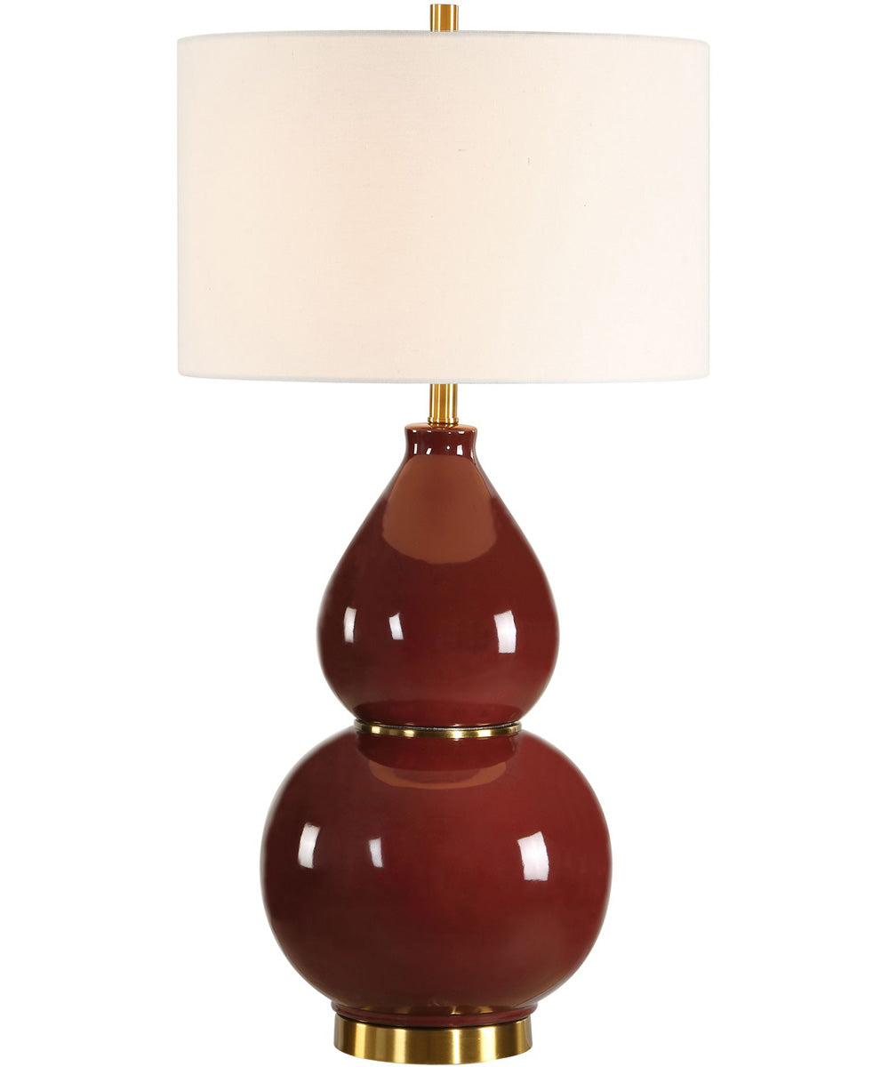 Gourd Burgundy Table Lamp