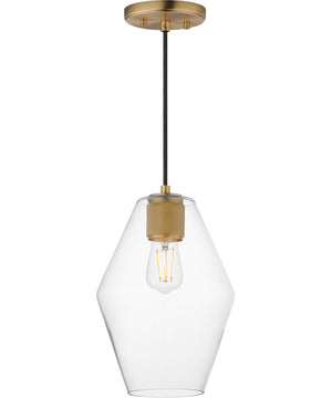 Geode Small Pendant Natural Aged Brass