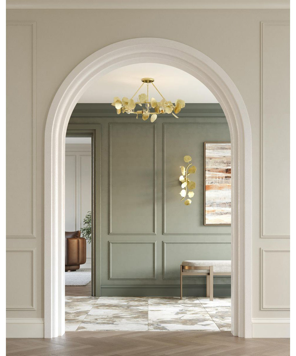 Laurel 4-Light Wall Bracket Gilded Silver