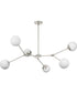 Haas 6-Light Mid-Century Modern Chandelier Brushed Nickel