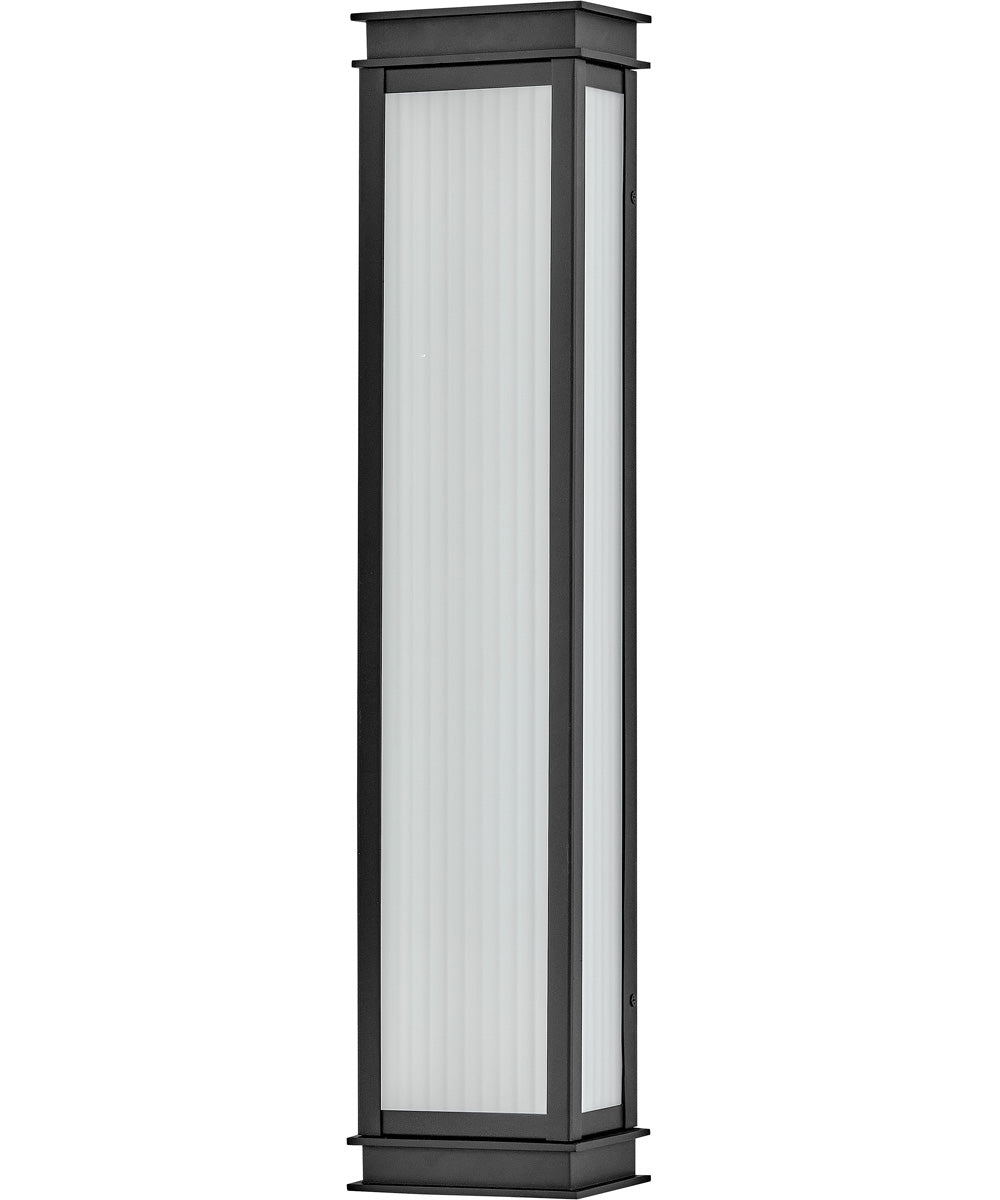 Rockwell LED-Light Large Wall Mount Lantern in Textured Black