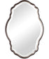 22x33" Wall Mirror Antiqued Silver Champagne and Dark Bronze