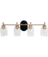 Council 4-Light Lighting Flat Black/Satin Brass